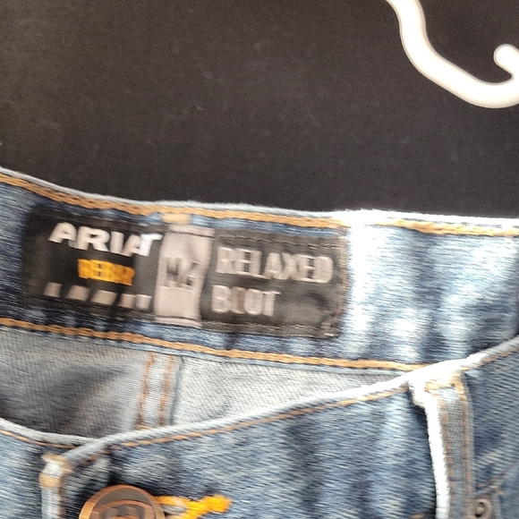 Ariat Rebar M4 Relaxed Boot Cut Men's Blue Jeans - Picture 6 of 8